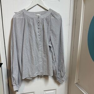 H&M Light Gray Striped Blouse